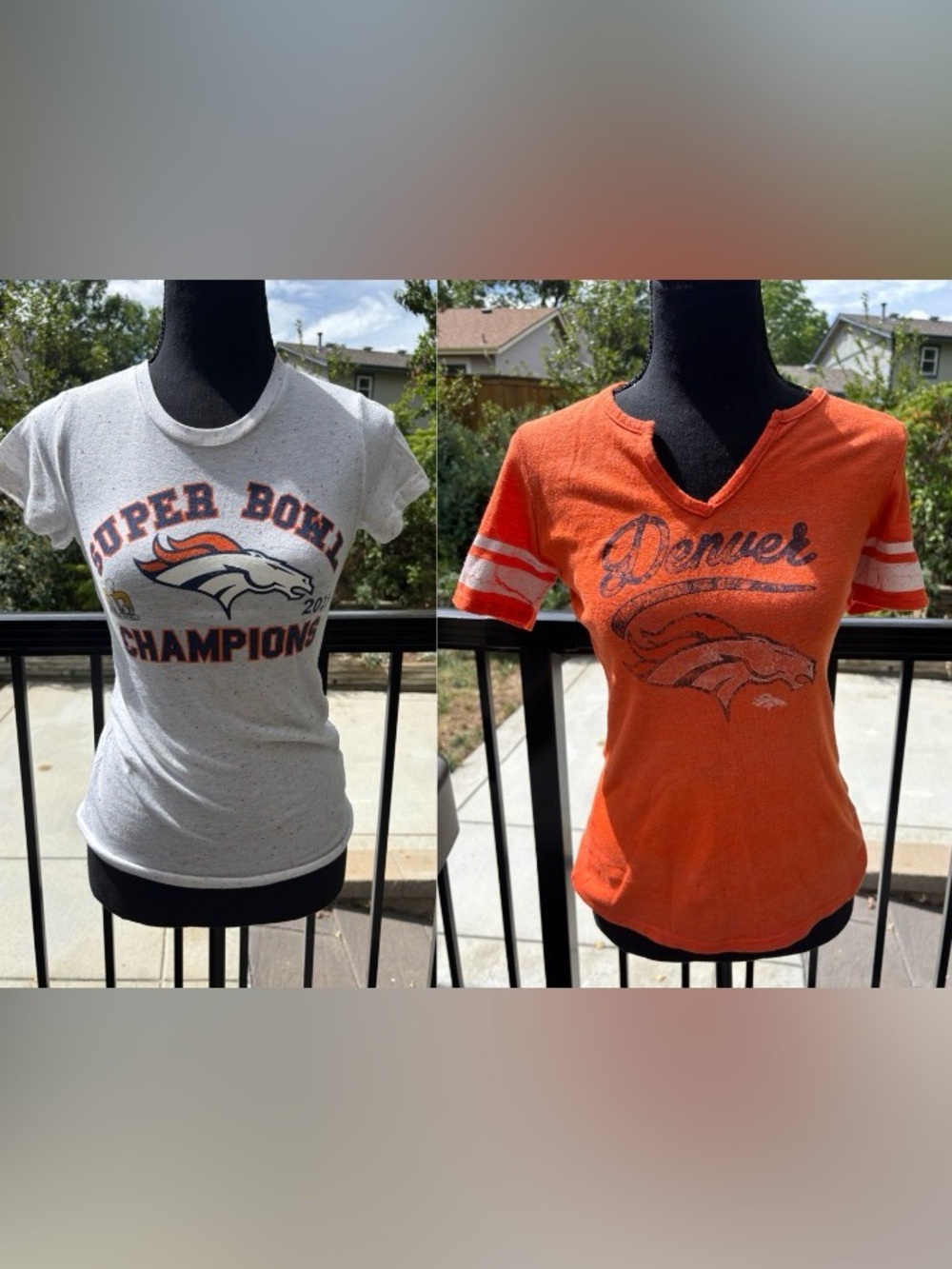 2-Pack Broncos T-Shirts - White & Orange